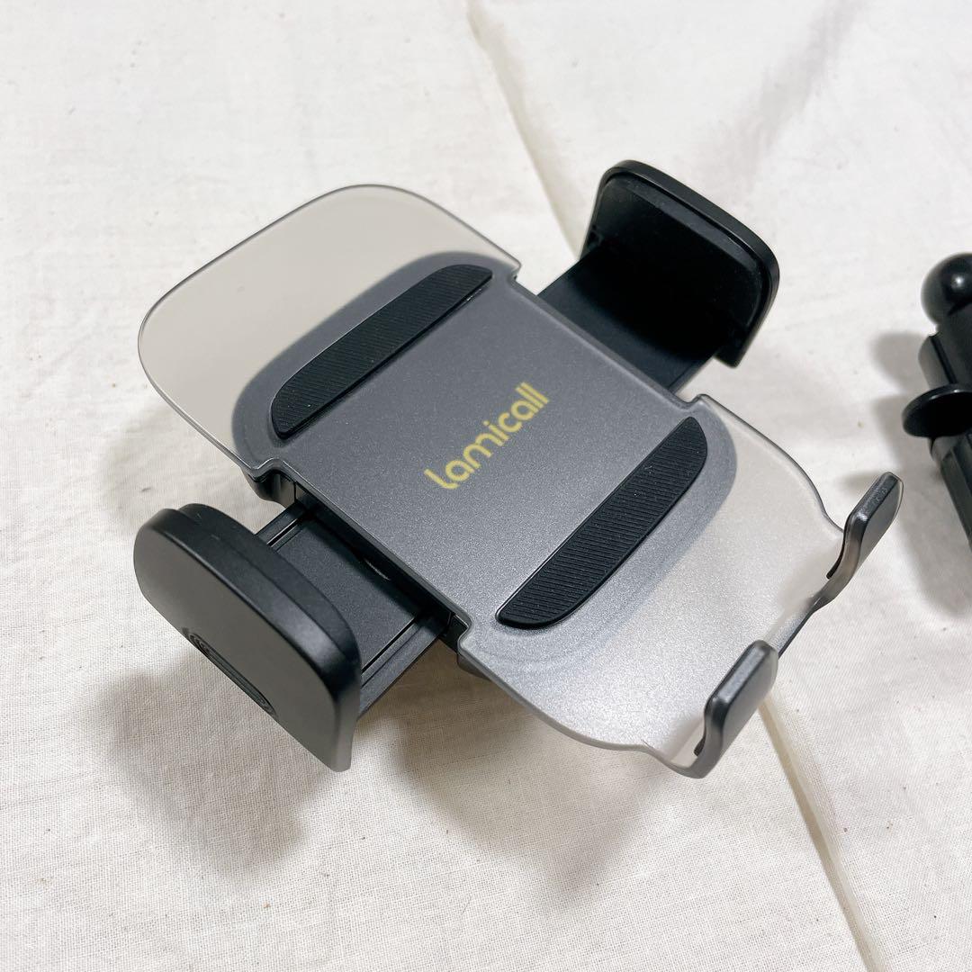 Lamicall アクリル スマホホルダー 車載用スマホホルダー ブラック