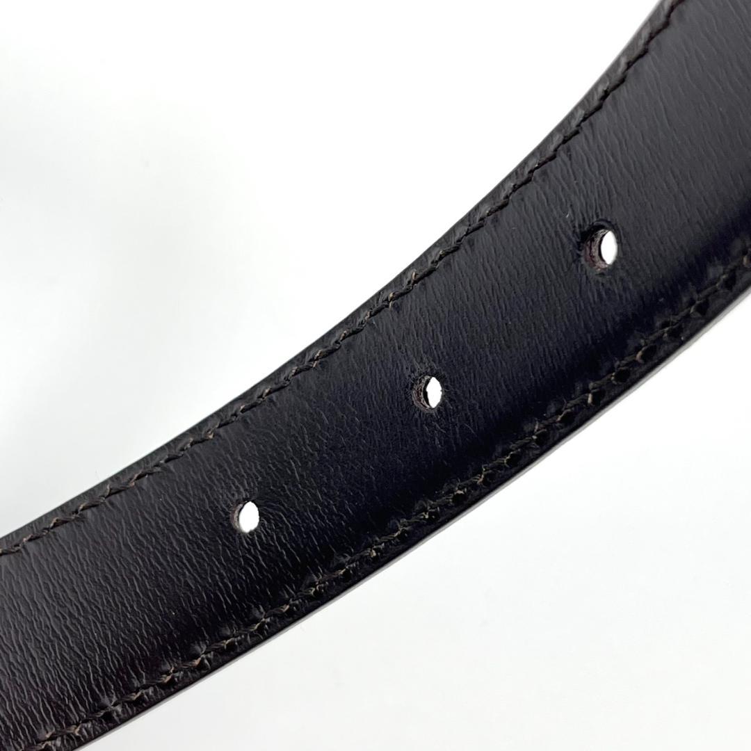 レア GUCCI グッチ ベルト ユニセックス シマ ロゴバックル レザー 茶系 レア GUCCI グッチ ベルト ユニセックス シマ ロゴバックル レザー 茶系