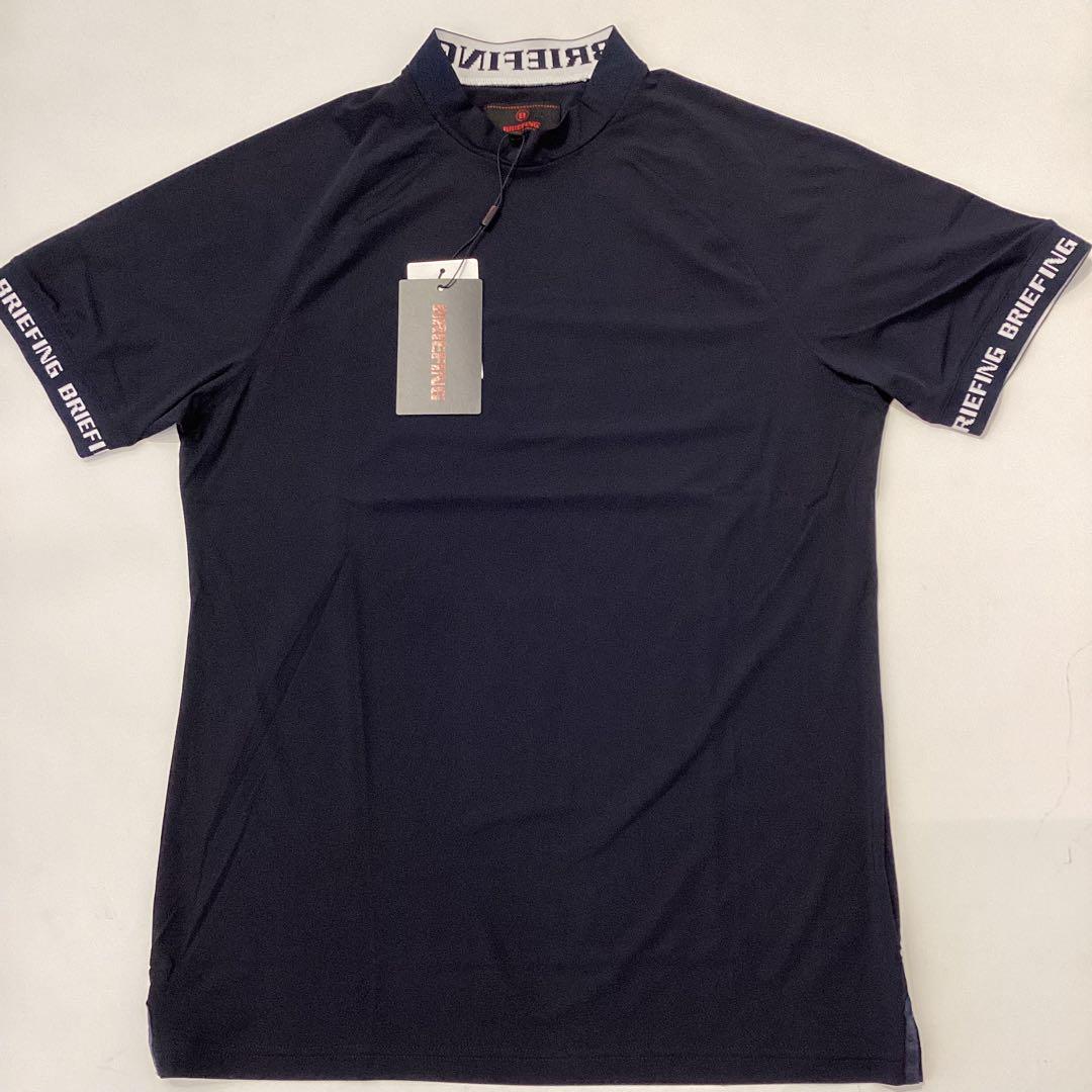 新品 BRIEFING MENS LOGO BACK RIB MOCK NECK