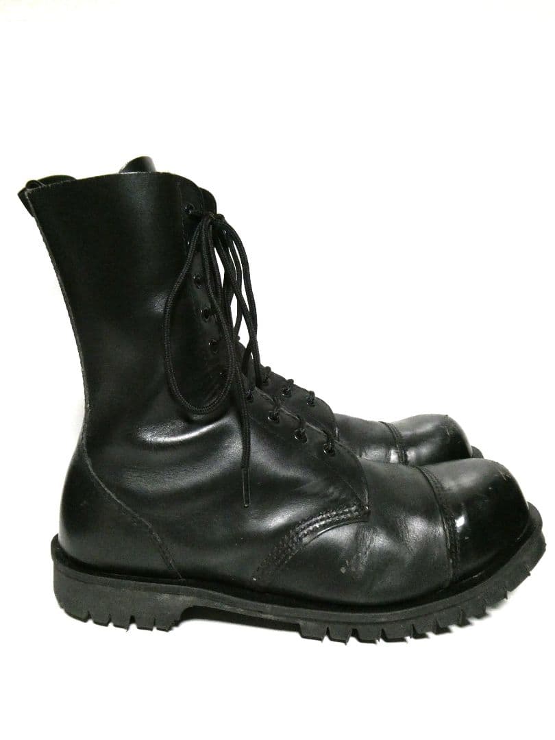 ゲッタグリップ10ホールハードコアブーツ黒ブラック28cm GETTA