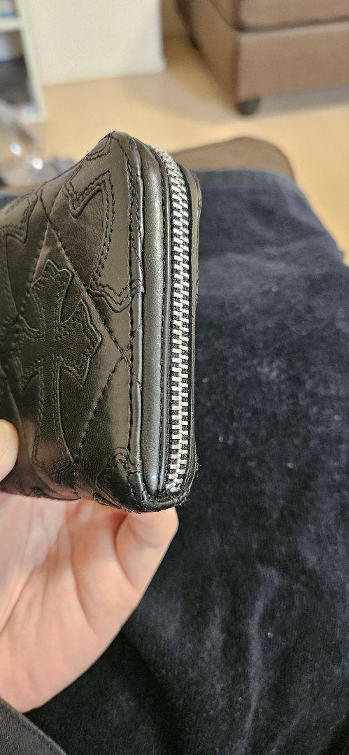 クロムハーツ　キルティング　クロス　ラムレザー　長財布
