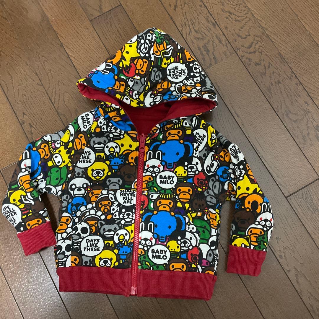 BABY MILO アニマルプリント パーカー90