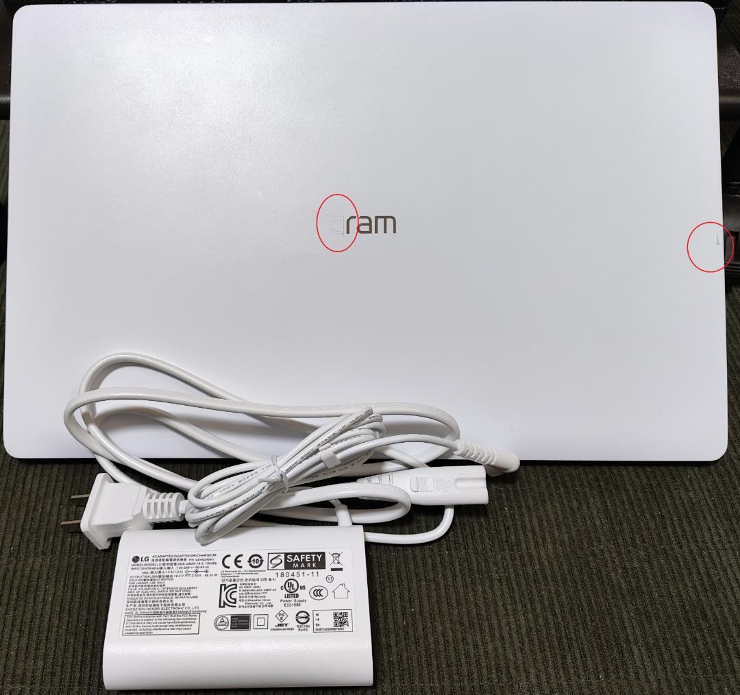 LG gram14 999g 第10世代i5/16GB/500GB US配列