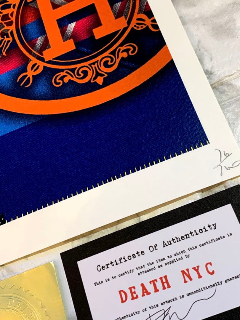 最高の品質 真作保証 正規品DEATH NYC 世界限定100枚 エルメス