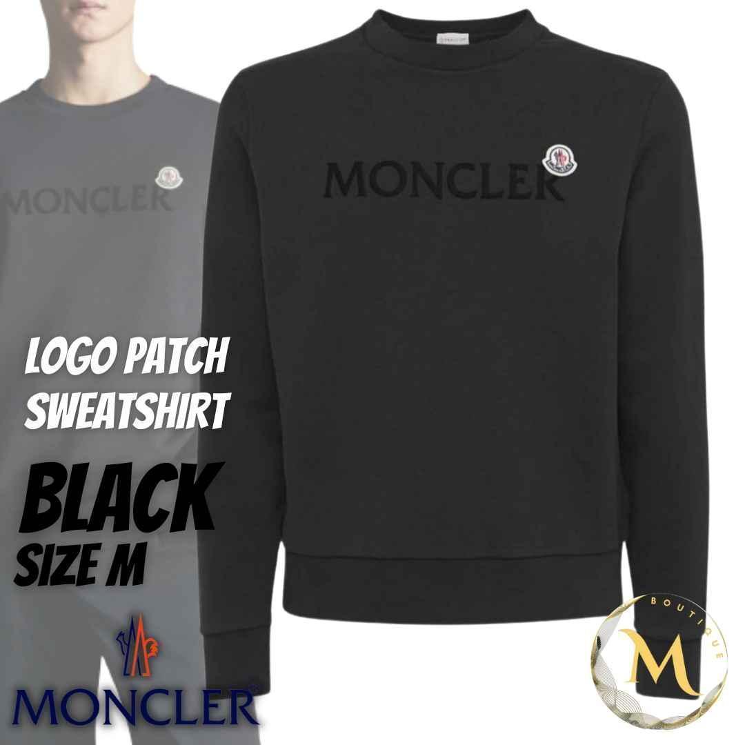新品未使用タグ付き☆MONCLER レタリングロゴ スウェット M ブラック