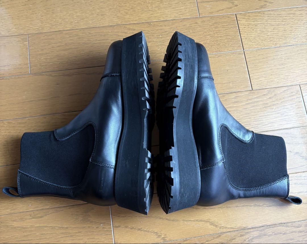 BONTRE センターシーム 厚底 ブーツ 黒 ブラック 35 ボントレ