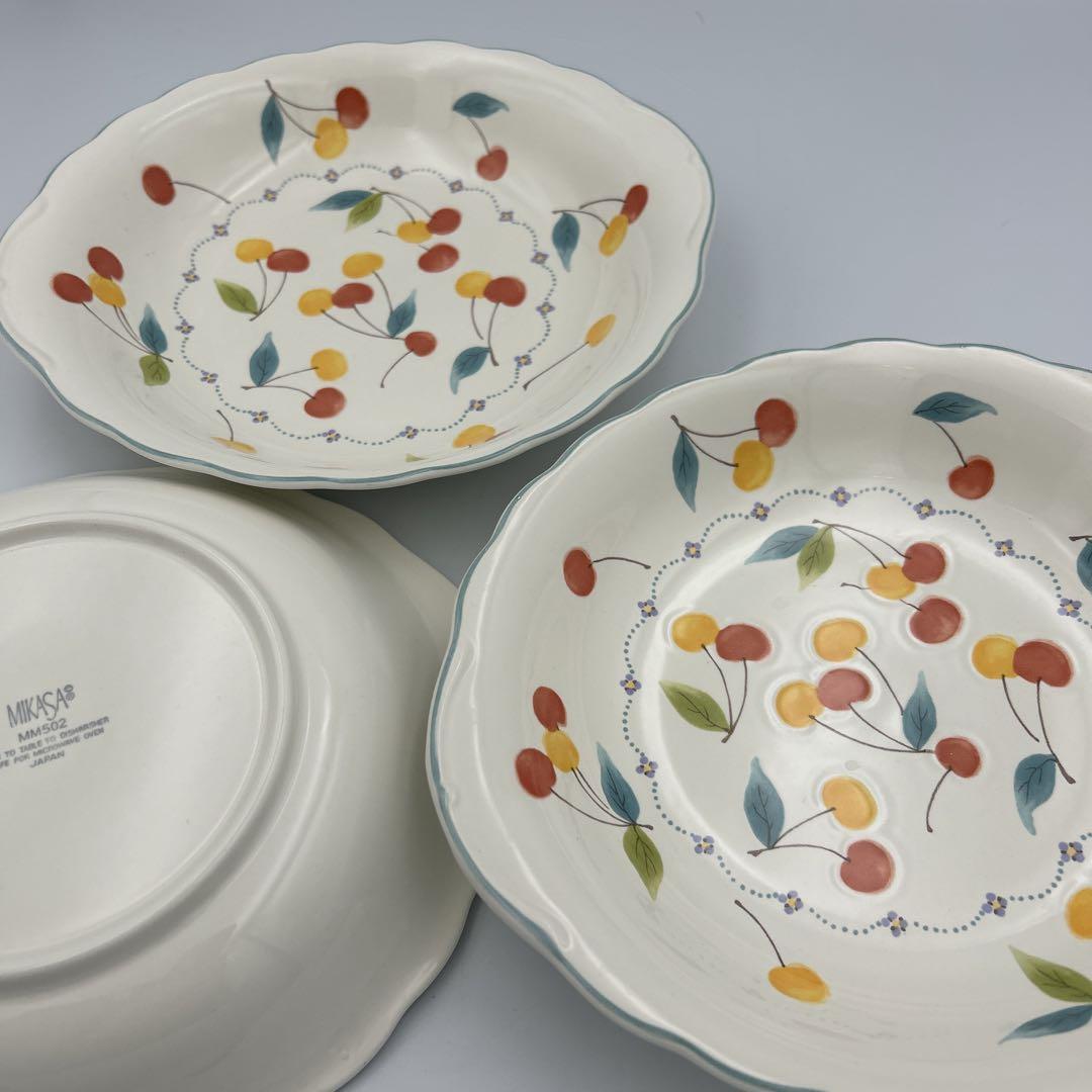 1872 MIKASAミカサ￼フルーツ柄アメリカ食器3枚MM502