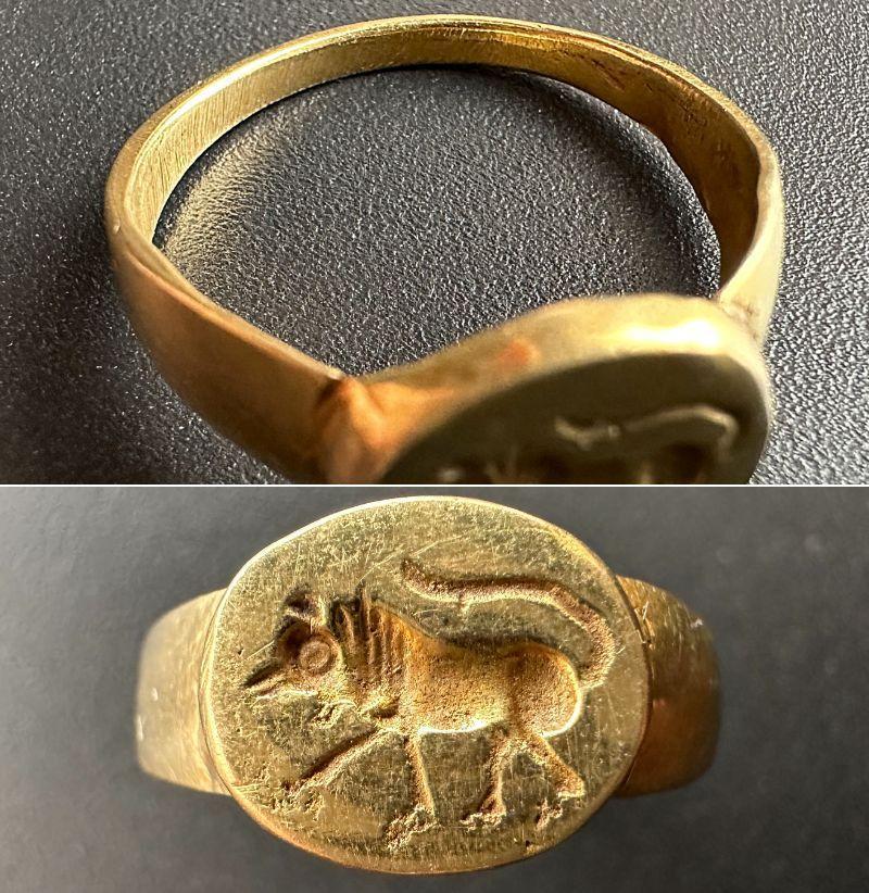 古代ローマ ゴールドリング 18K 18金 アクセサリー 1294