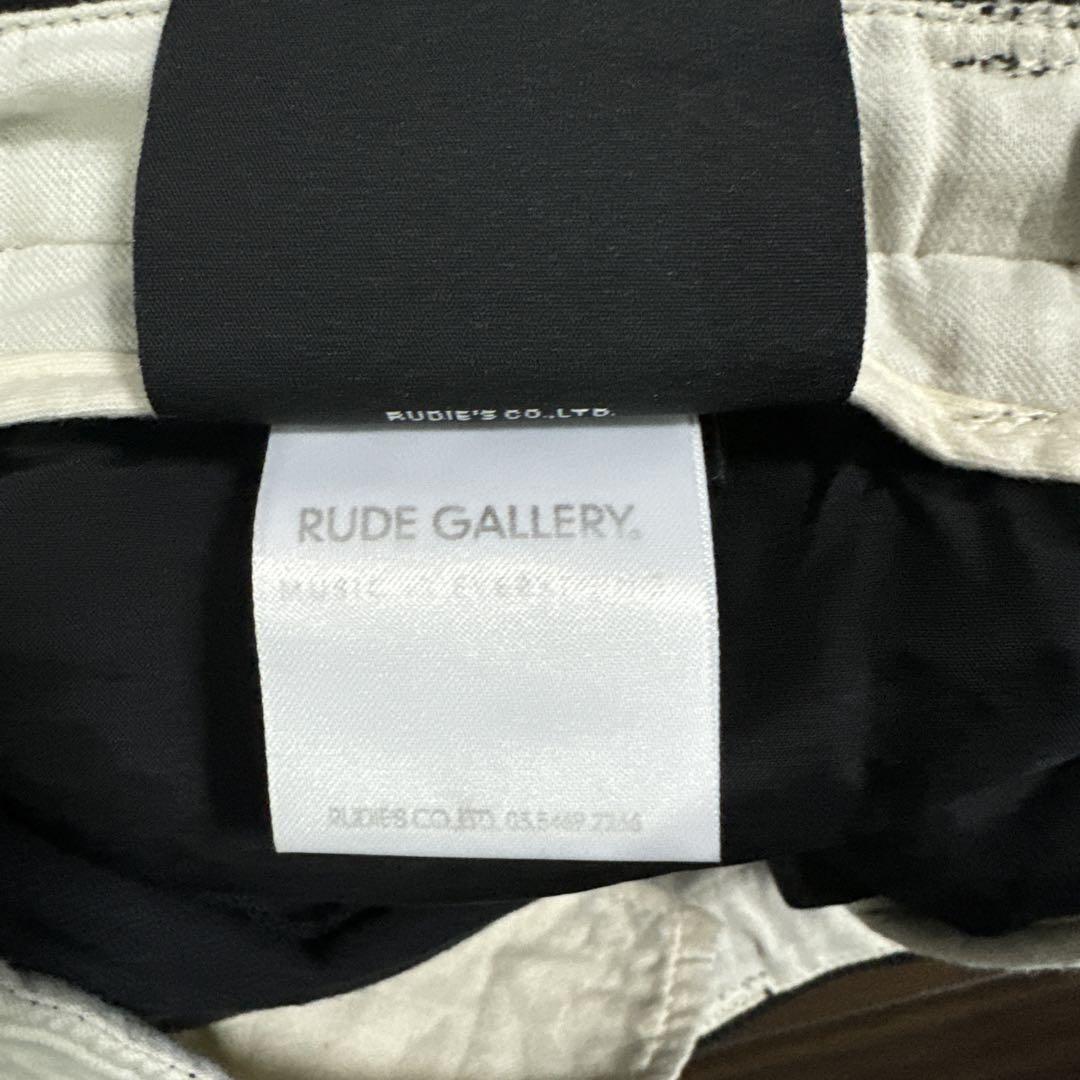 rude gallery シンチバック チノパンツ　ブラック