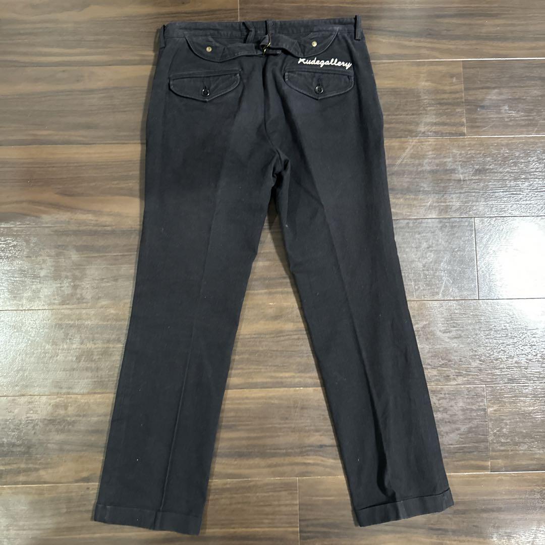 rude gallery シンチバック チノパンツ　ブラック