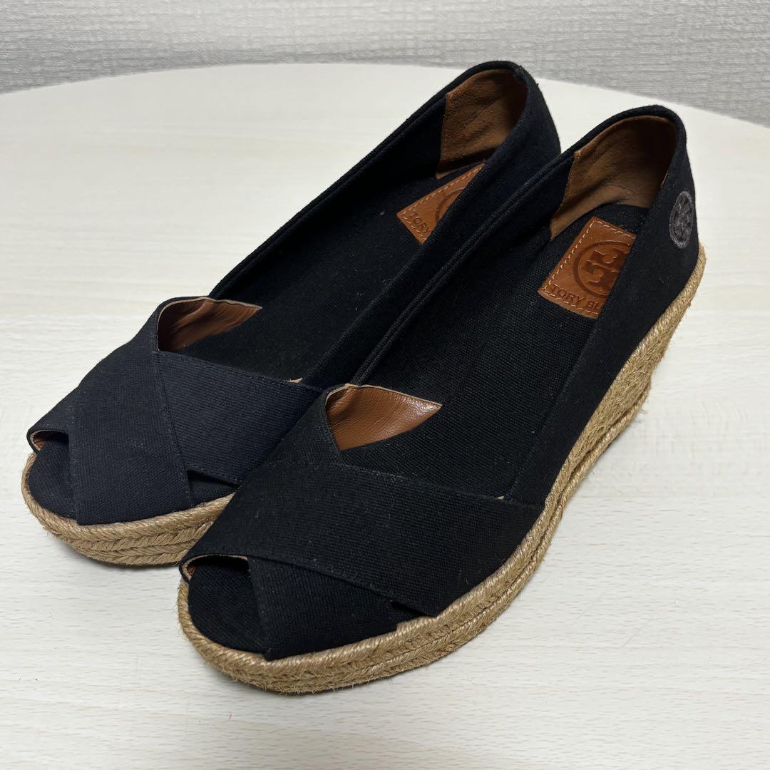 TORY BURCH トリーバーチ エスパドリーユ ウェッジソール 24cm