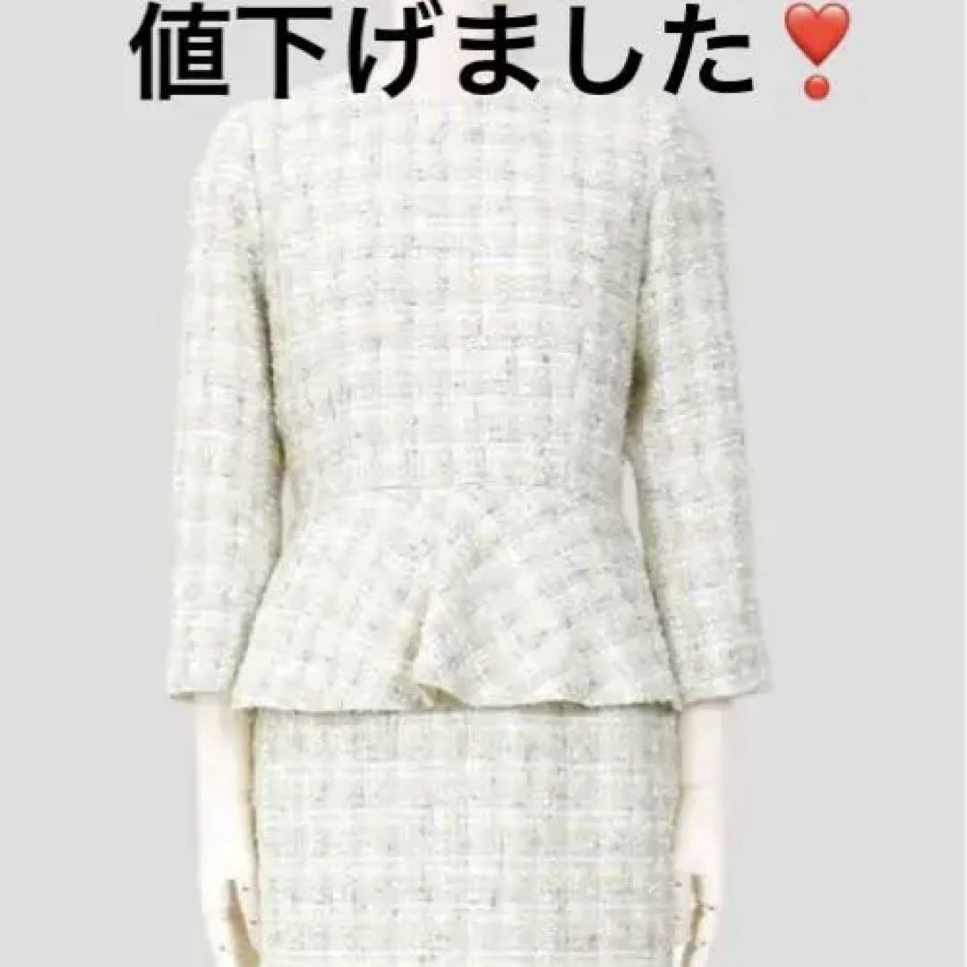 【美品】STRAWBERRY-FIELDS 七分袖ワンピース　 イエロー