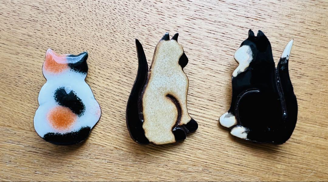 猫のシルエットブローチ ブローチ kusse*+BLOCKS 通販