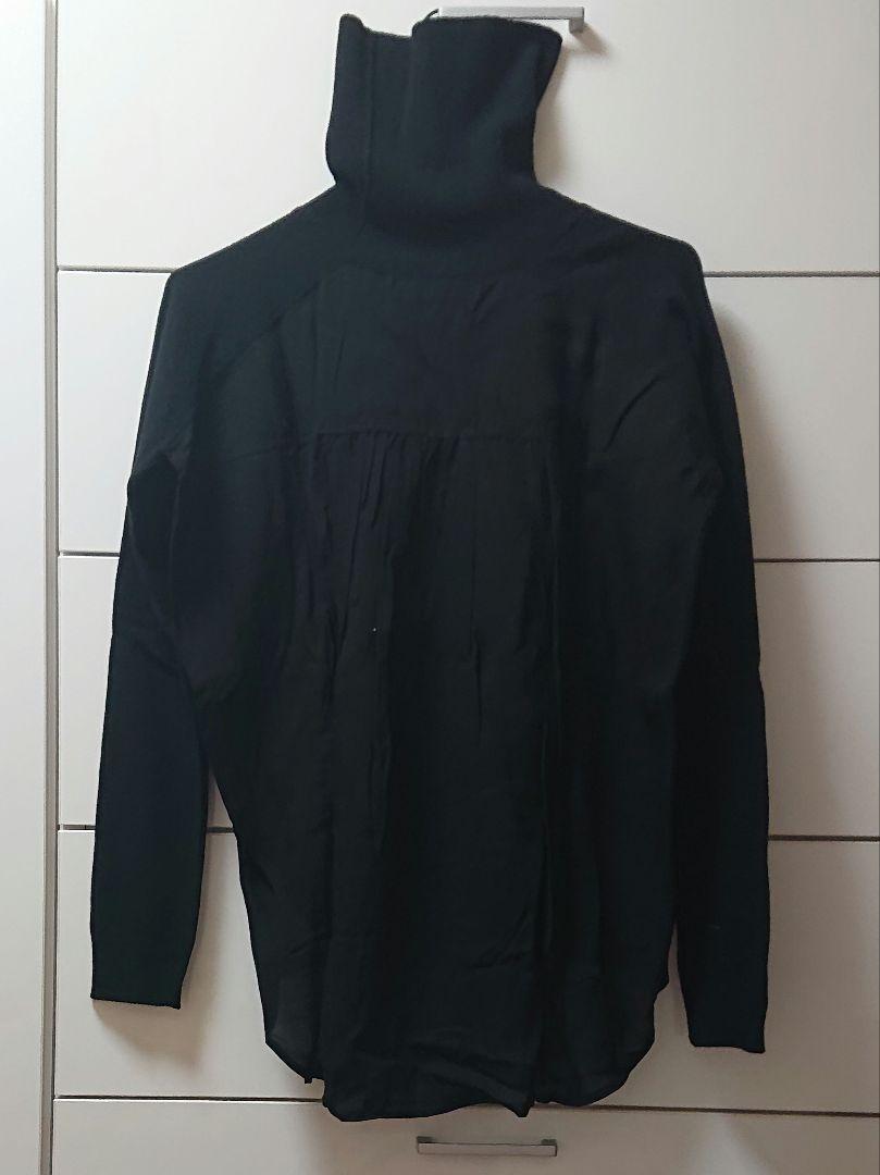 グランド牧場 セレクトセール 新品 SACRA タートル ハイネック カシミヤ 異素材 ブラック 黒 ニット+セーター
