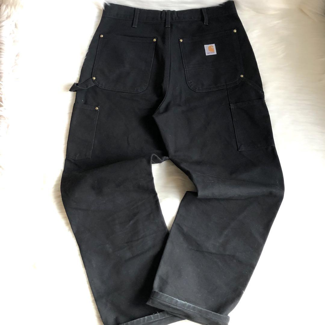 90s USA製 カーハート ダブルニー ワークパンツ ダックパンツ W32