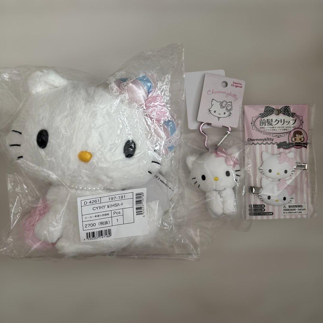 チャーミーキティ★ギフトセット★ぬいぐるみ★タオルハンカチ★2007年★レア商品 チャーミーキティ☆ギフトセット☆ぬいぐるみ☆タオルハンカチ