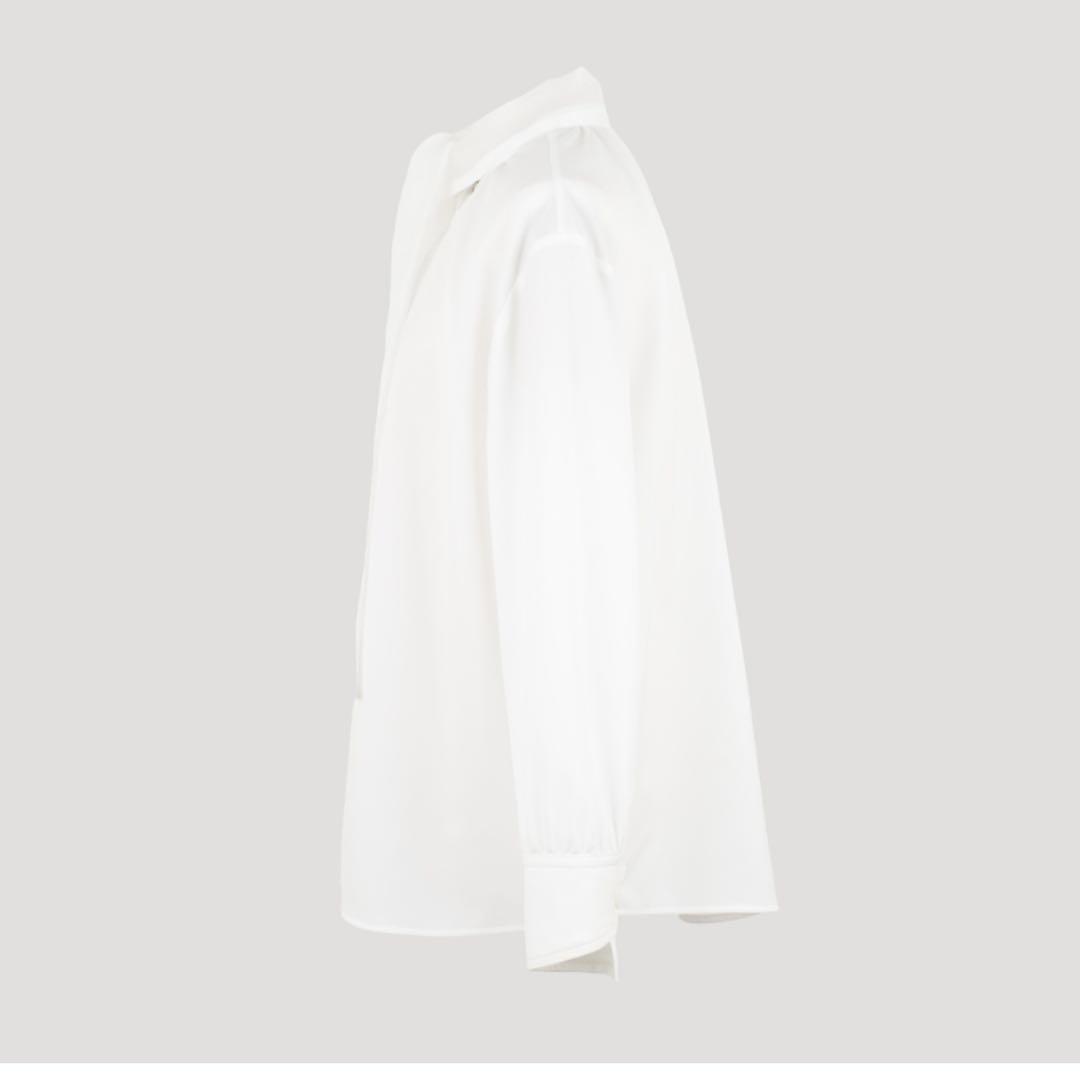 YONFA オーガンジータイブラウス white ホワイト 新品タグ付き