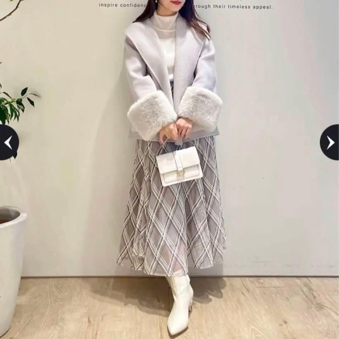 モールチェックマチフレアスカート Apuweiser-riche モールチェックマチフレアスカート XS