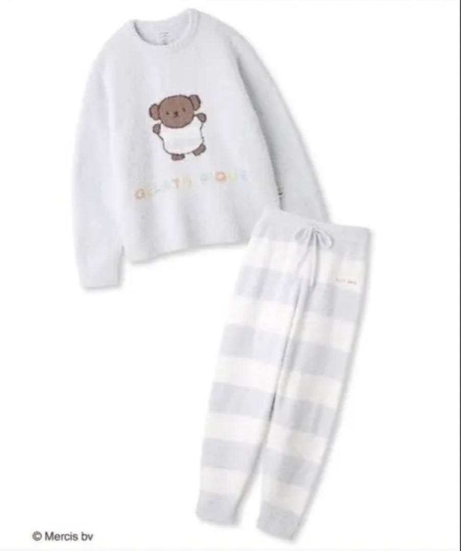 ベビモコジャガードプルオーバー ロングパンツセット ボリスFREE SIZE・gelato pique