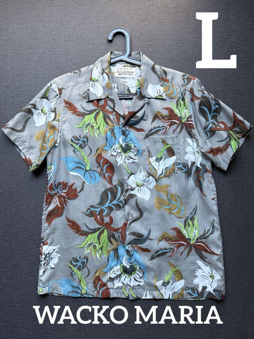 本日発送可能❗️【ワコマリア アロハシャツ】花柄 ボタニカル 希少 グレー L