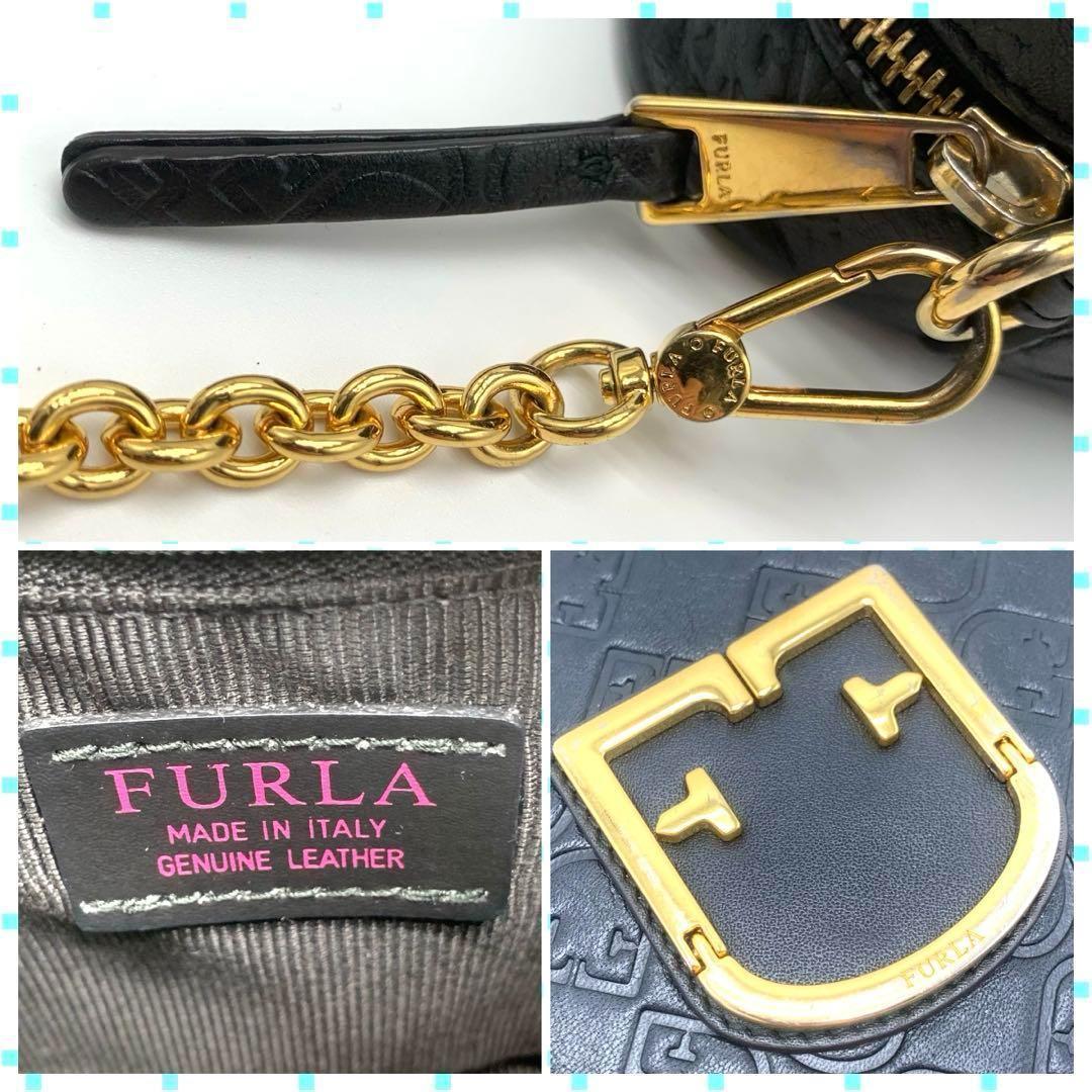 FURLA ブラーヴァ ショルダーバッグ カメラバッグ ブラック ロゴ