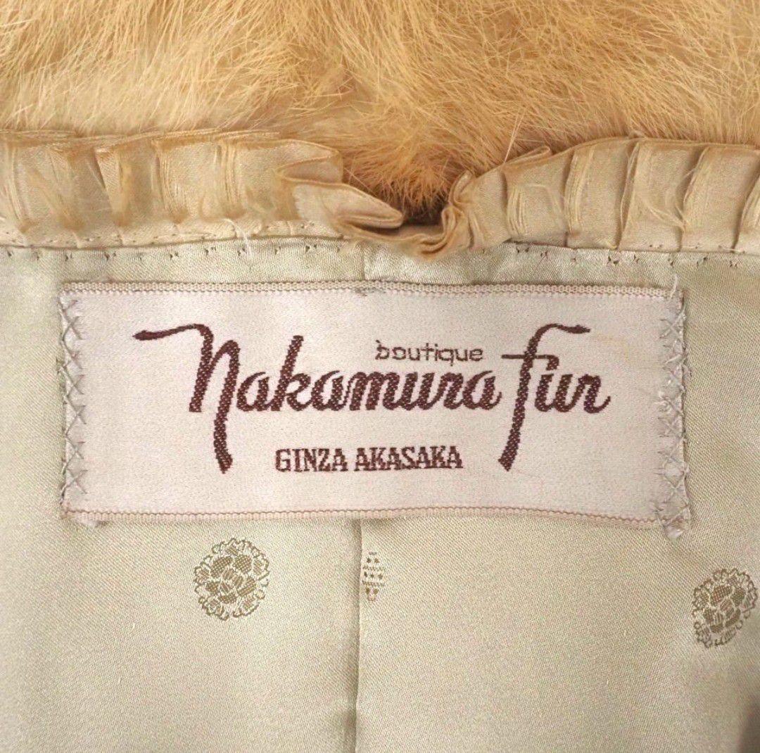 美品 高級毛皮 パールミンク Nakamura 毛皮 襟 アップヘアー
