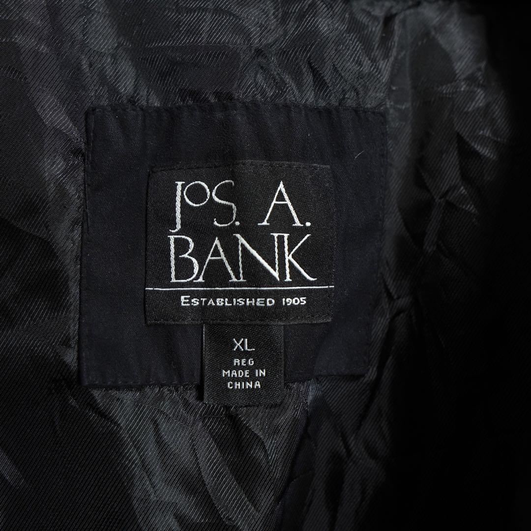 JOS.A.BANK 襟付きブルゾン ジップアップ スエード調 ブラック XL JOS.A.BANK 襟付きブルゾン ジップアップ スエード調 ブラック XL