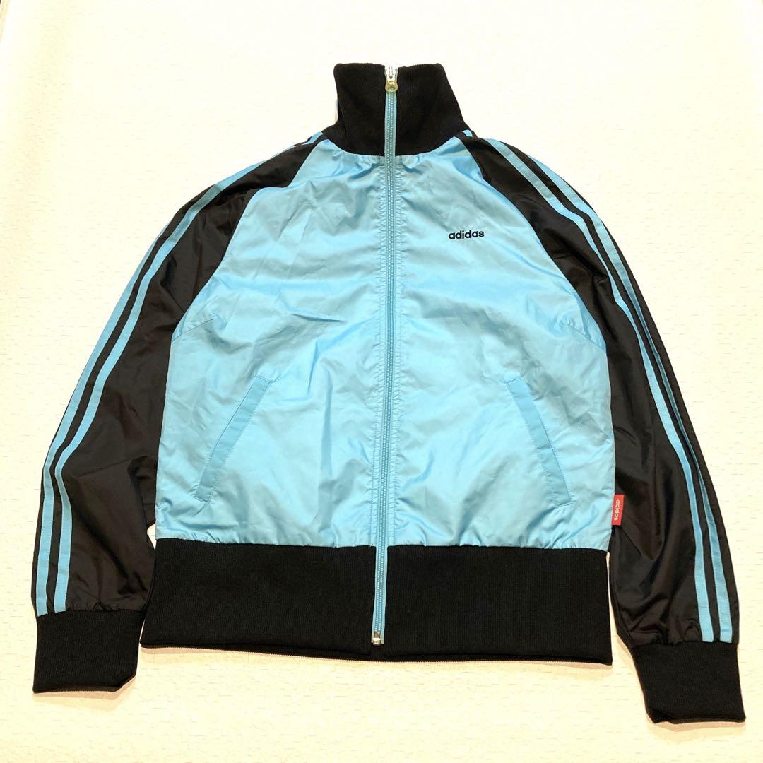 adidas アディダス ナイロントラックジャケットM サックスブルー
