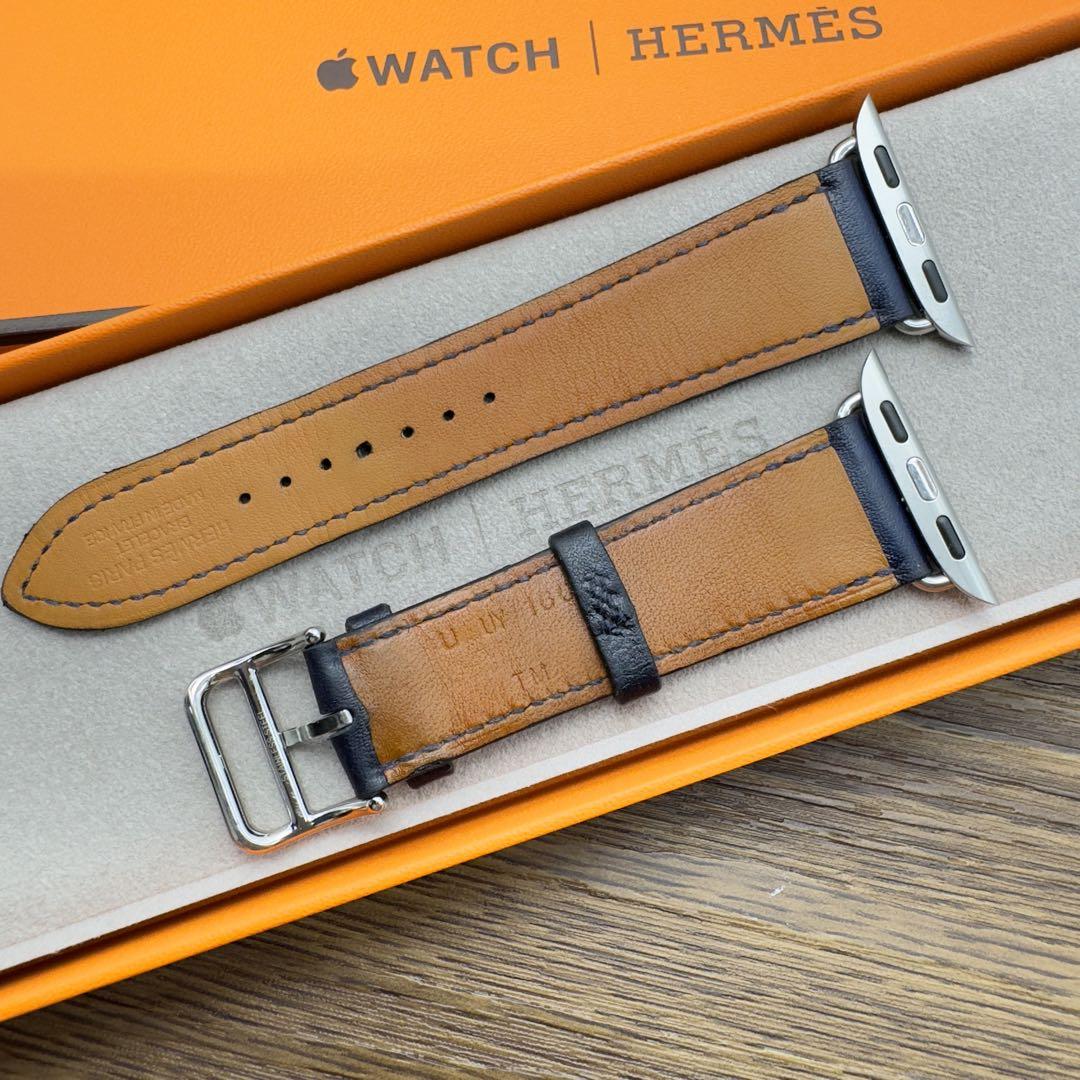 1500 Apple Watch エルメス　ネイビー　アップルウォッチ　レザー