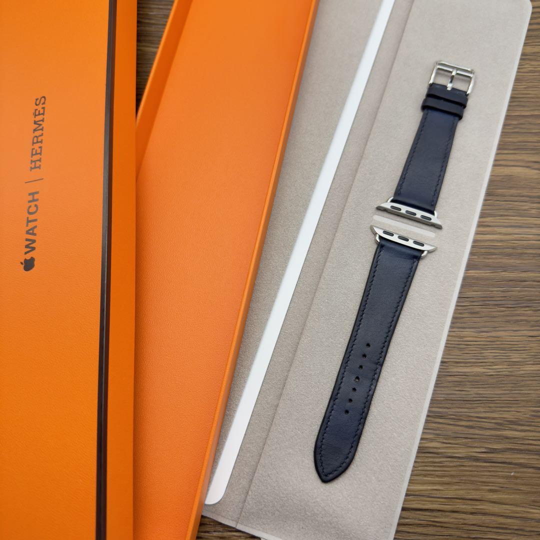 1500 Apple Watch エルメス　ネイビー　アップルウォッチ　レザー