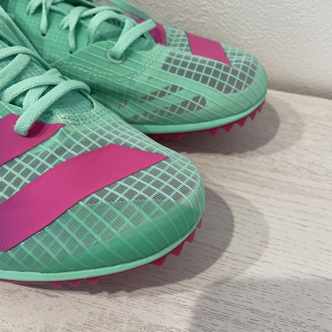 新品 adidas ディスタンススター 27cm 緑 陸上スパイク 中長距離