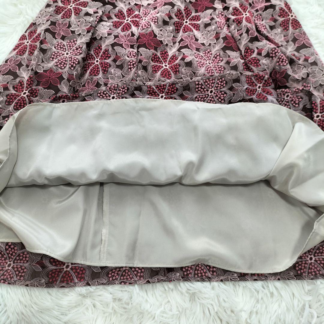 新品✨ 20周年限定 TOCCA フレアワンピース 総刺繍 花柄 リボン