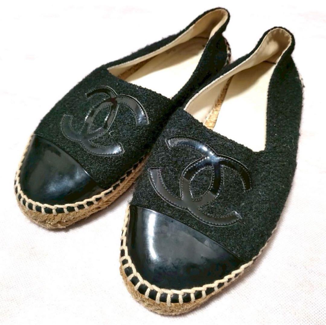 CHANEL シャネル エスパドリーユ スリッポン ココマーク