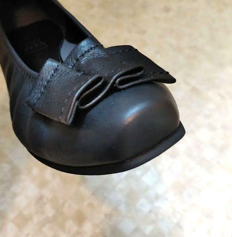 美品［フィズリーン］ レザー フラットシューズ 24cm