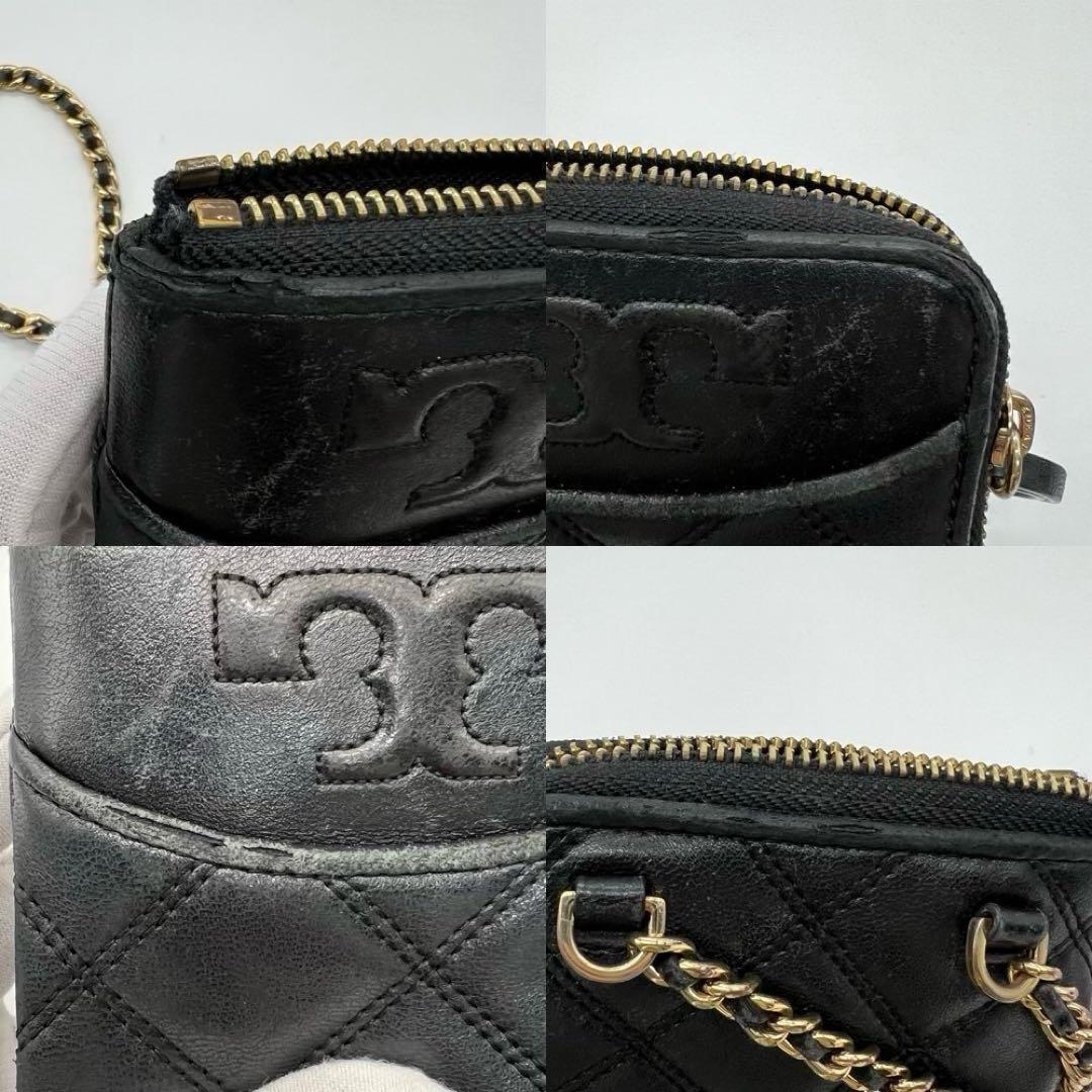 オープンセール 福袋 訳あり】【良品】ToryBurch サバンナ スマホショルダー ブラック バッグ