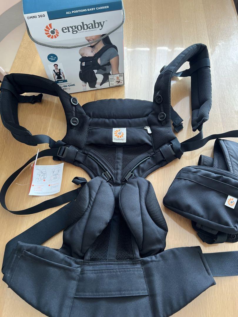 【美品】エルゴベビー ブラック 抱っこひも　オムニ360 クールエア　ブラック