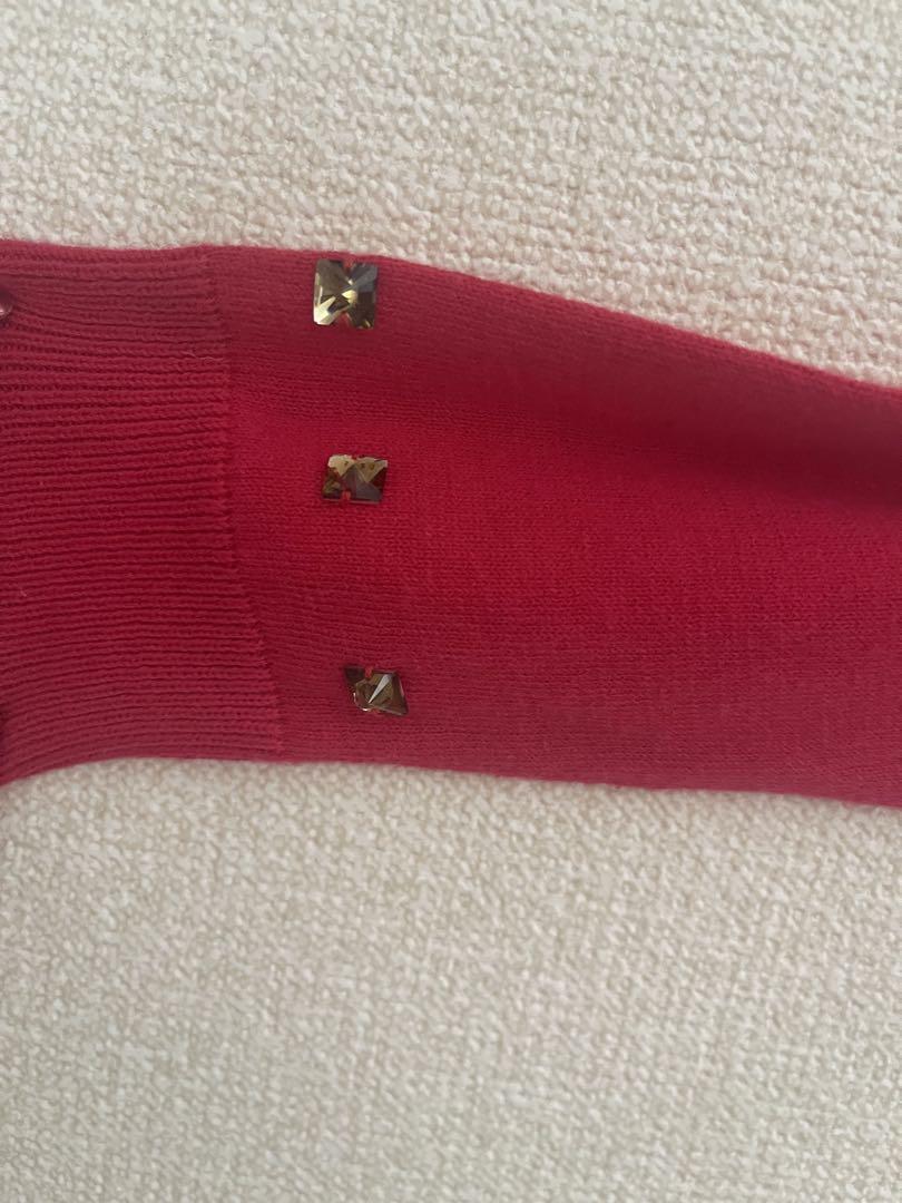 Juicy Couture スタッズ付きカーディガン XS ピンク トップス