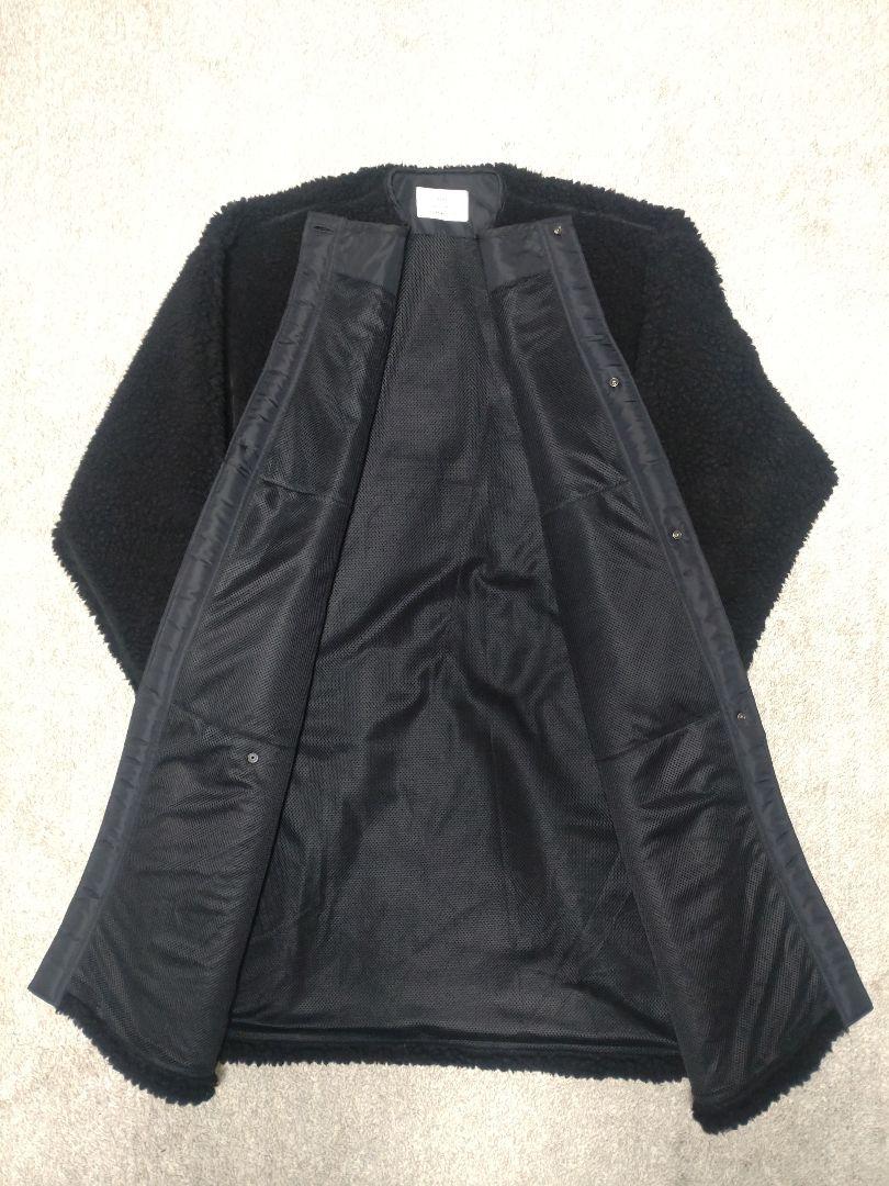 HYKE ハイク ボア ロングコート 黒 美品
