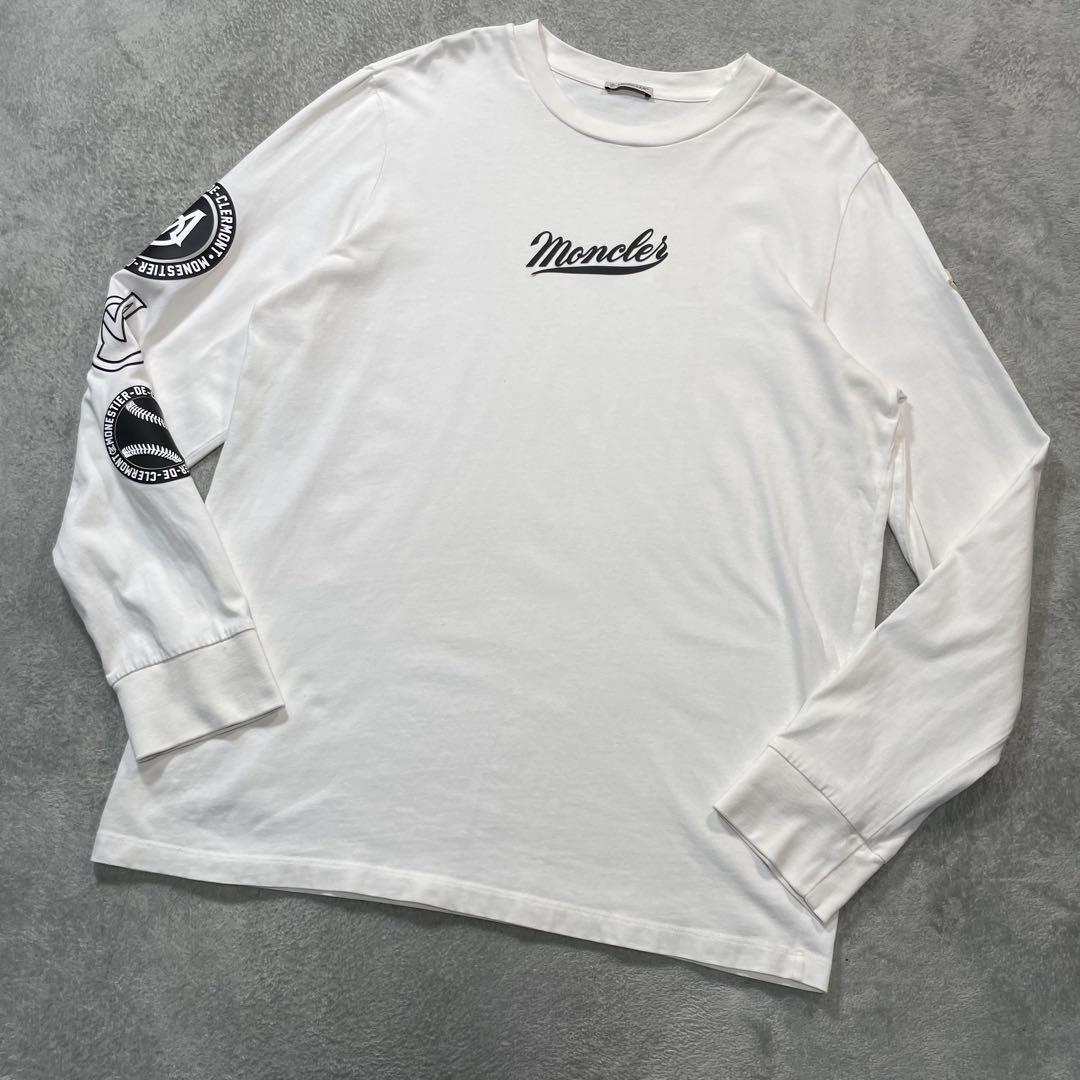 モンクレール 長袖Tシャツ ロンT ホワイト M