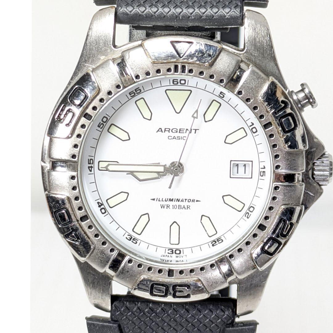 CASIO ARGENT ダイバー メンズ 電池ベルト交換済み可動品G-85