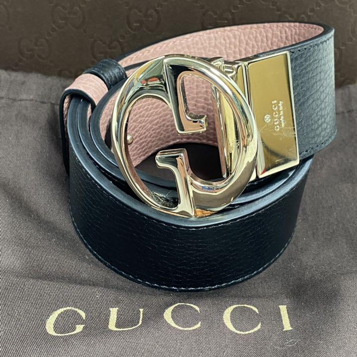 ✨極美品✨GUCCI グッチ ベルト リバーシブル 変則インターロッキング