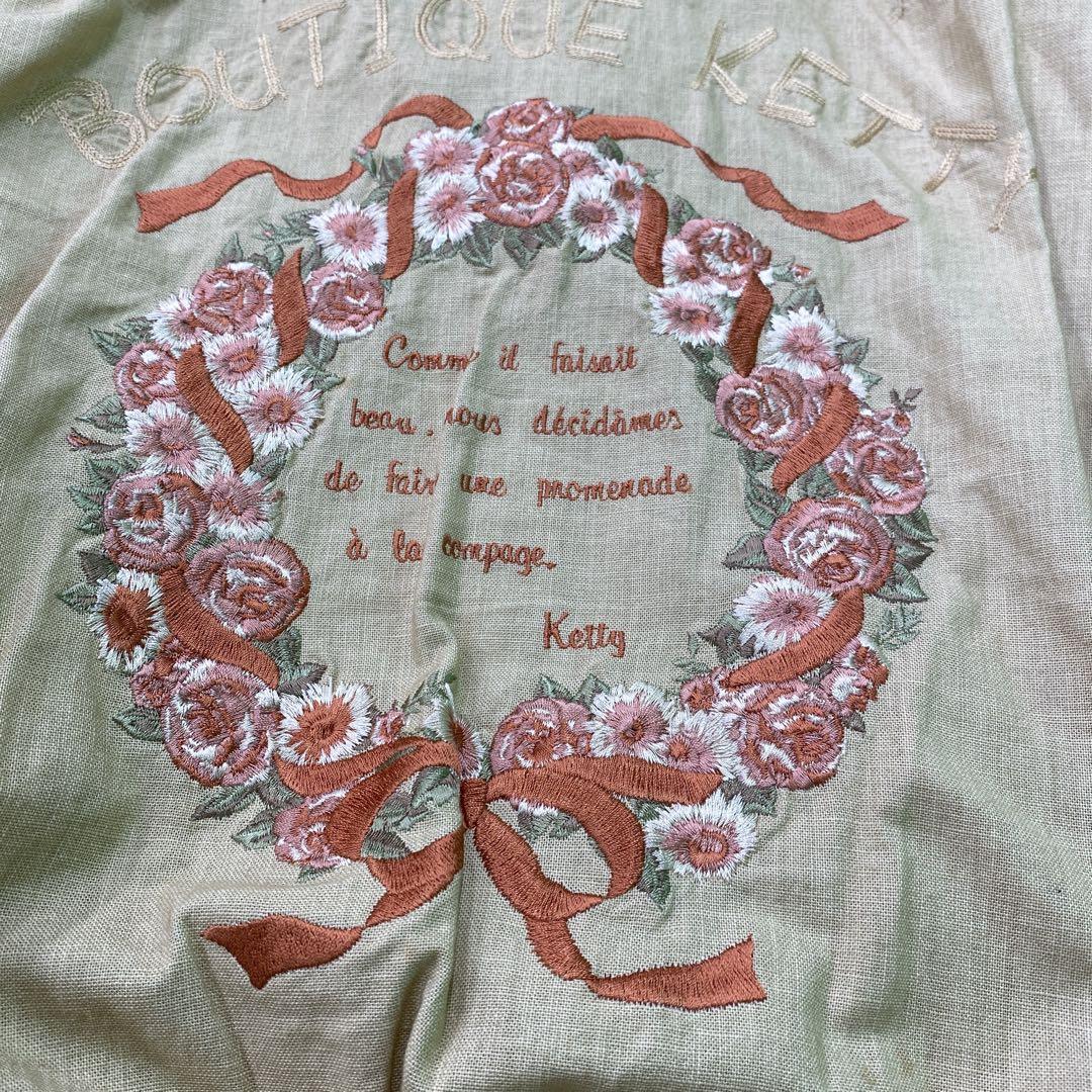 T578◯ ketty ケティ 綿ジャンパー 花刺繍