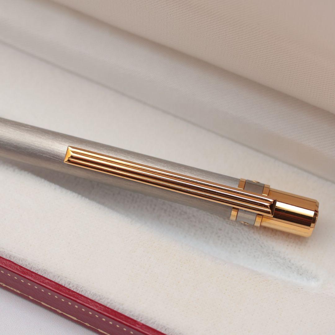 Cartier (カルティエ) ボールペン シルバー×ゴールド サントス