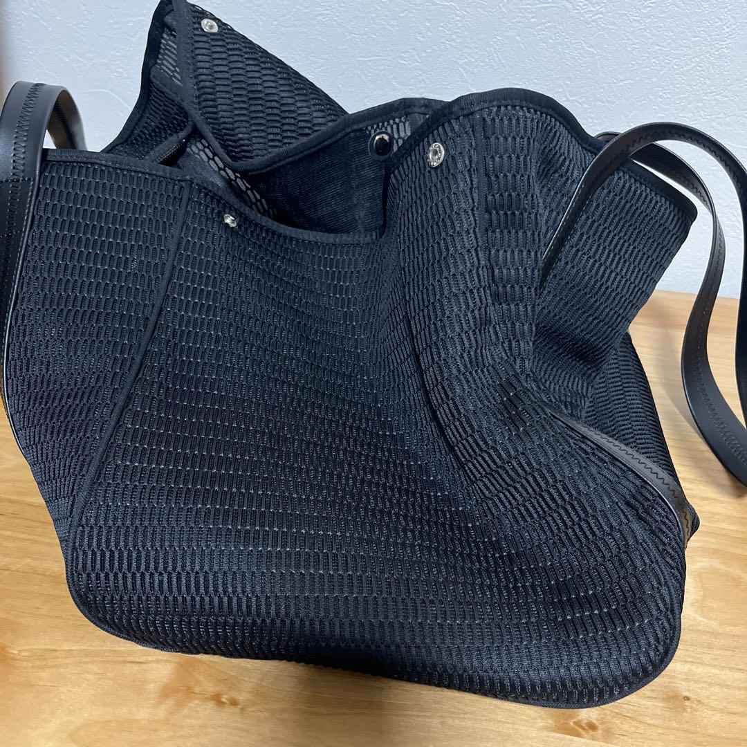 qbag paris メッシュ ブラック l マザーズバッグ　トートバッグ