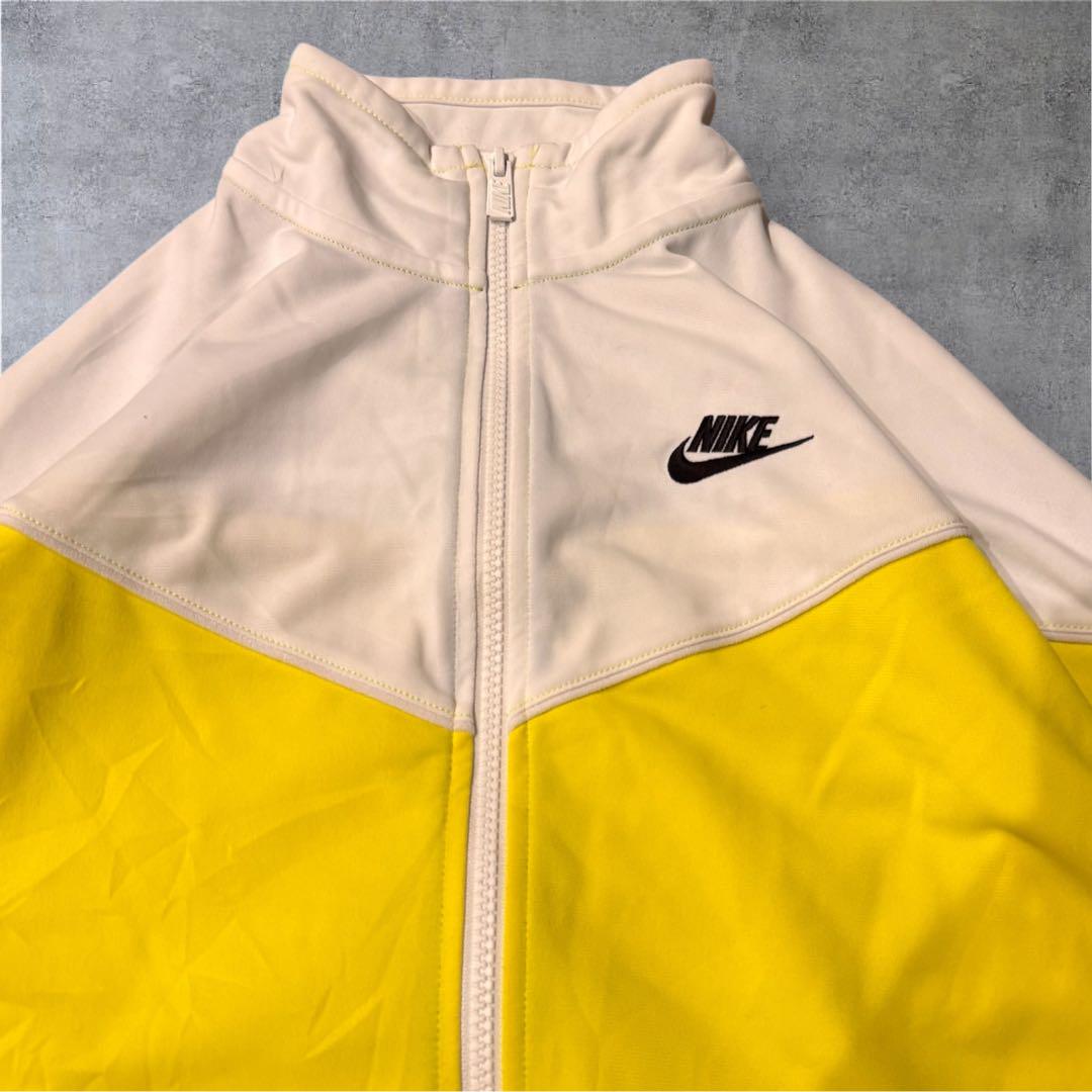NIKE トラックジャケット 00s 短丈 イエロー×ホワイト Y2K