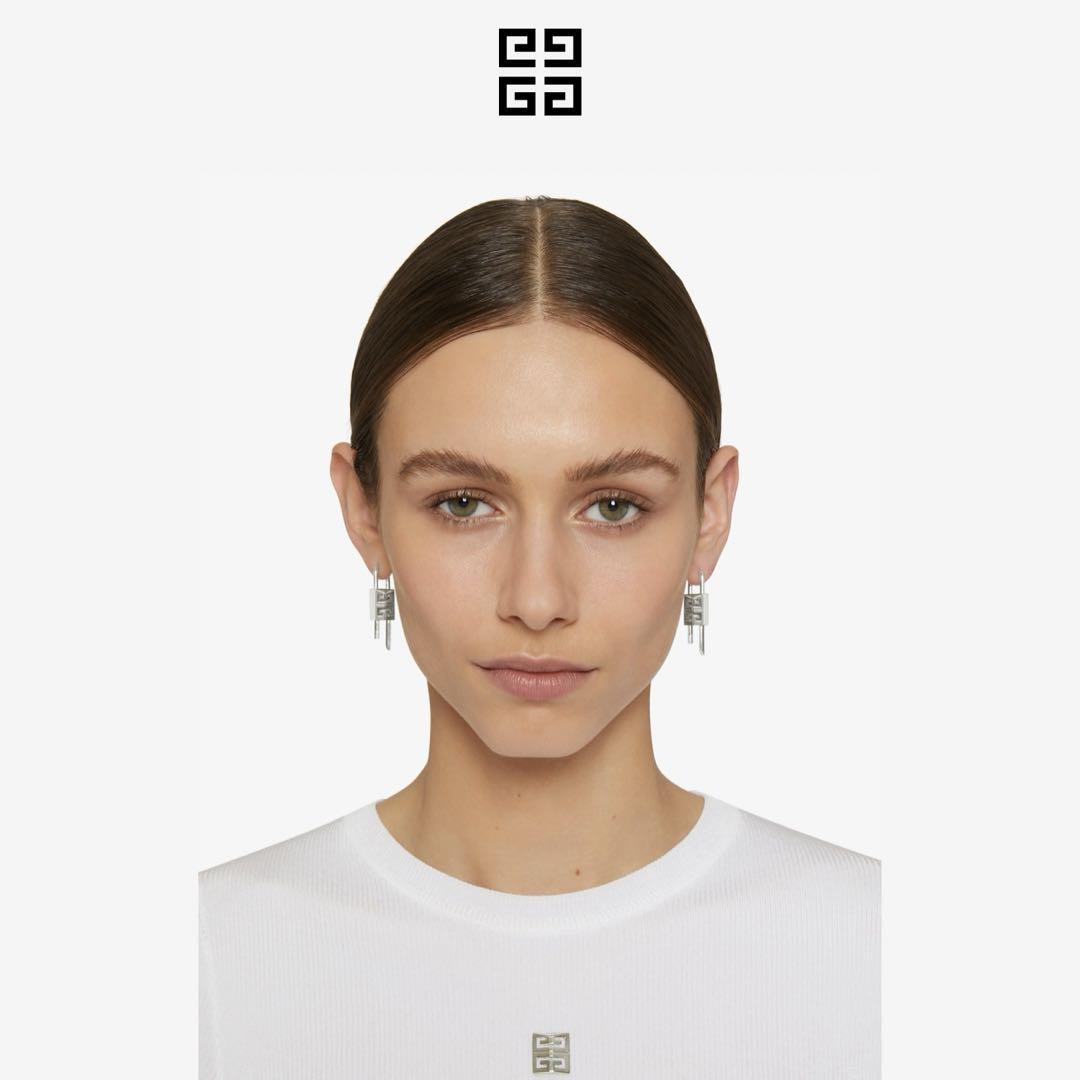 Givenchy ロックイヤリング シルバー GIVENCHY ジバンシー ロック イヤリング ピアス シルバー