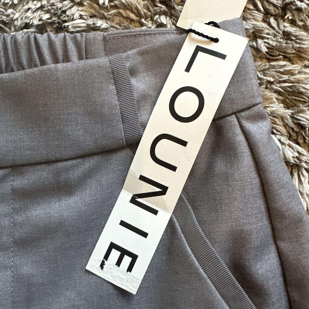 新品タグ付き　ルーニィ　ウォッシャブル　パンツ　ワイド　グレー　LOUNIE
