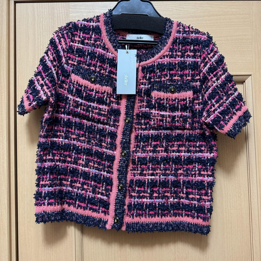 sheller 新品タグ付 ツイードカーディガン