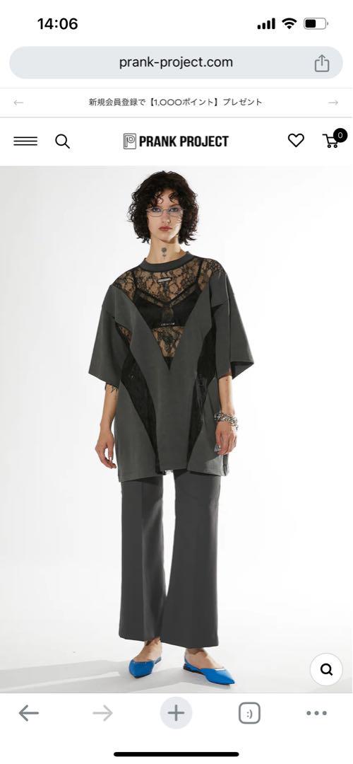 トップス PRANK PROJECT Pigment Lace Top