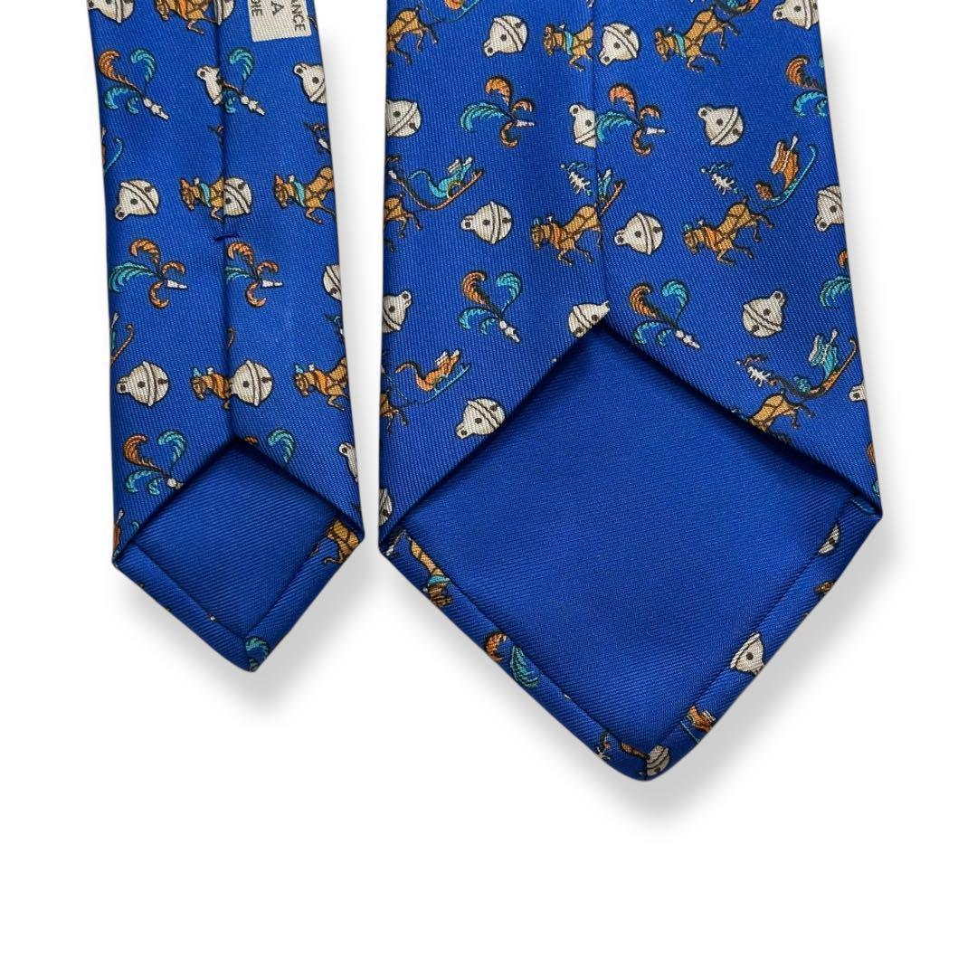 極美品✨HERMES ネクタイ エルメス ホース 馬 アニマル 動物 総
